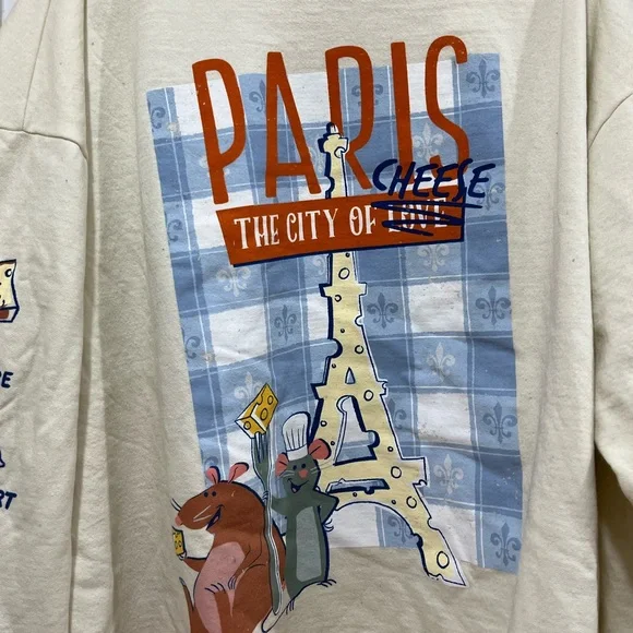 Disney Sweaters Ratatouille Paris City Of Cheese Sweatshirt